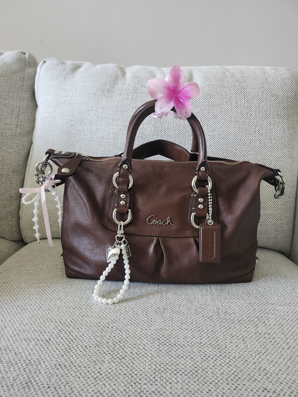 Coach Chelsea Heritage Leather Satchel F15445